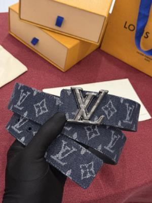 wholesale quality louis vuitton initiales monogram denim belt model no. 857
